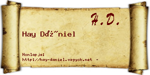 Hay Dániel névjegykártya